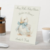 Duckling with Ribbon Baby Shower Sweets & Treats 台座サイン (インサイチュ)