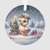 Duckling with Wreath & Starry Tree オーナメント (裏面)