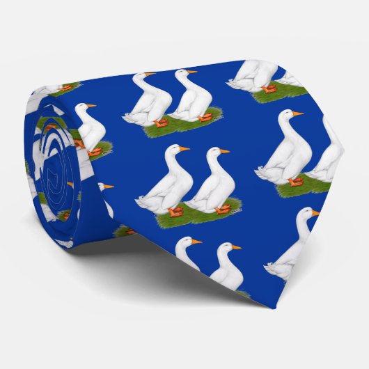 Ducks: White Pekins ネクタイ (ロール)