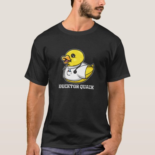 Ducktor Quack - Funny Rubber Duck Doctor Tシャツ (正面)