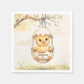 Ducky Baby Shower  スタンダードカクテルナプキン (正面)