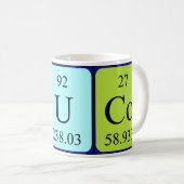 Duco周期テーブル名mag コーヒーマグカップ (正面右)