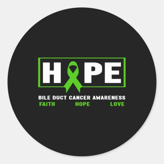 Duct Cancer - Hope Bile Duct Cancer認識度1 ラウンドシール (正面)