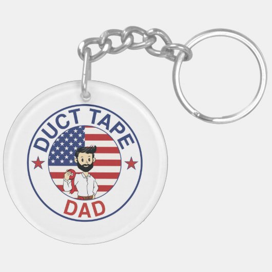Duct Tape Dad - Acrylic Keychain キーホルダー (裏面左)