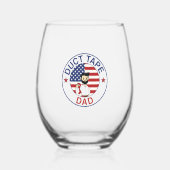 Duct Tape Dad - Drinking Glasses ステムなしワイングラス (正面)