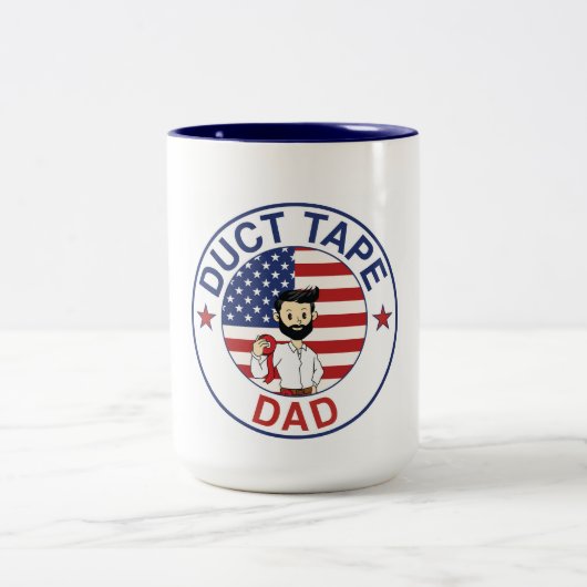 Duct Tape Dad - Mug ツートーンマグカップ (中央)