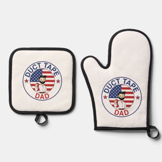 Duct Tape Dad - Pot Holders 鍋つかみ&鍋敷きセット (正面)