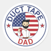 Duct Tape Dad - Sticker Sheets ラウンドシール (正面)