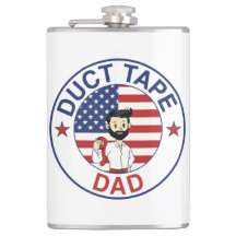 Duct Tape Dad - Vinyl Wrapped Flask