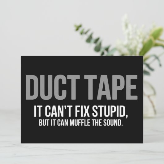 Duct Tape Muffle The Sound Adult Humor Sarcastic 招待状 (スタンド正面)