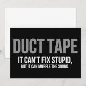 Duct Tape Muffle The Sound Adult Humor Sarcastic 招待状 (正面/裏面)