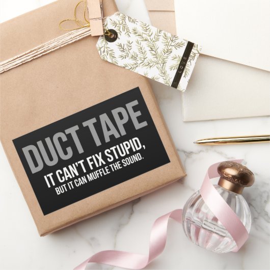 Duct Tape Muffle The Sound Adult Humor Sarcastic 長方形シール (ギフト)