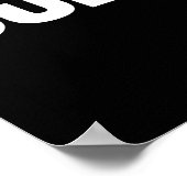 Dudeポップ・アートのタイポグラフィ白黒カスタマイズ可能 ポスター (角)