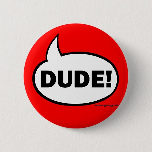 DUDE-1 缶バッジ (正面)