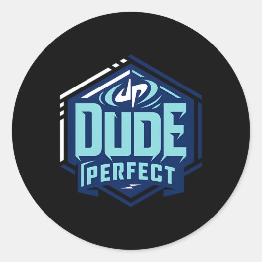 Dude Perfect Hexagon Insignia ラウンドシール (正面)