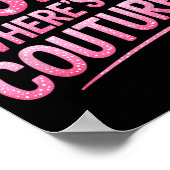 Dude Where's My Couture Funny Girls Quote Gift Wom ポスター (角)