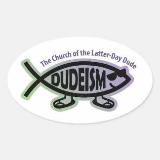dudefishステッカー 楕円形シール