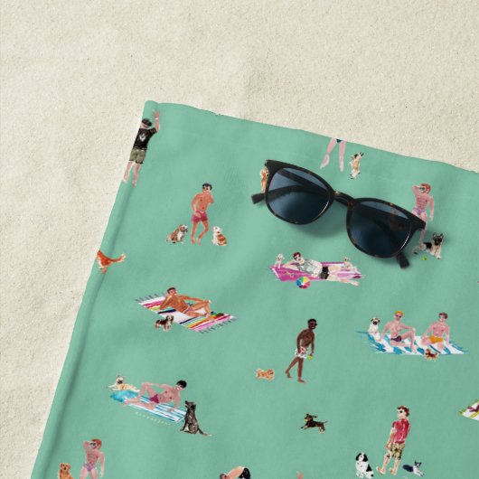 DUDES+and+DOGS+BEACH Mint ビーチタオル (インサイチュ)