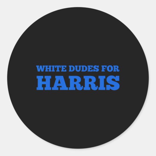 Dudes For Harris Kamala Harris 2024選挙Campa ラウンドシール (正面)