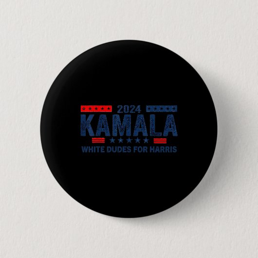 Dudes For Kamala Harris 2024 For President Selecti 缶バッジ (正面)