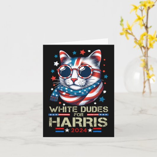 Dudes For Kamala Harris Chilless Cat Lady For Kam カード (黄色い花)