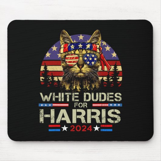 Dudes For Kamala Harris Chilless Cat Lady For Kam マウスパッド (正面)