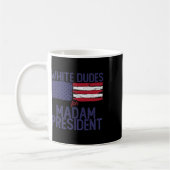 Dudes For Madam President Shirts Kamal Harris 2024 コーヒーマグカップ (左)