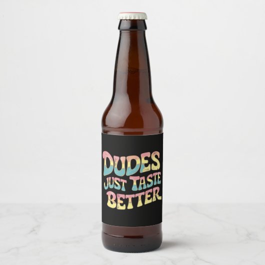 Dudes Just Better LGBTゲイプライド月 ビールラベル (正面)