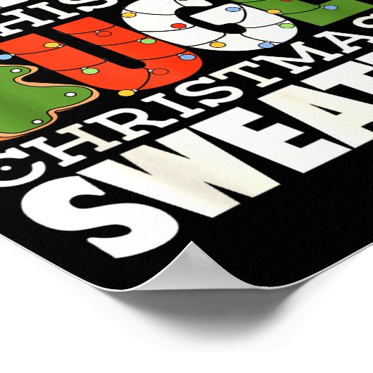 Due To Inflation Funny Christmas Ugly Sweater Wome ポスター (角)