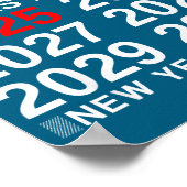 Due To Inflation Funny New Year 2026 Tee Men Women ポスター (角)