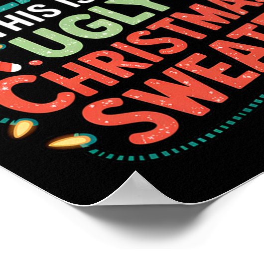 Due To Inflation Funny Ugly Christmas Sweater Xmas ポスター (角)