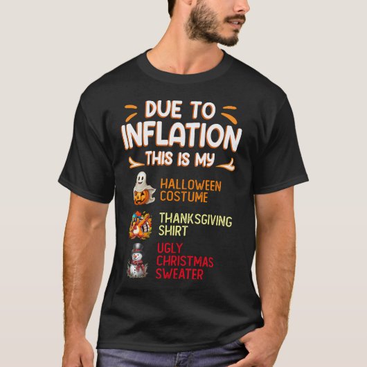 Due To Inflation This Is My Halloween Costume Wome Tシャツ (正面)