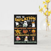 Due To Inflation This Is My Halloween Thanksgiving カード (黄色い花)