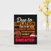 Due To Inflation This Is My Halloween Thanksgiving カード (黄色い花)