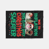 Due To Inflation This Is My Ugly Sweater Xmas New フリースブランケット (正面(横))