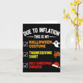 Due To Inflation This My Halloween Costume Men Wom カード (黄色い花)