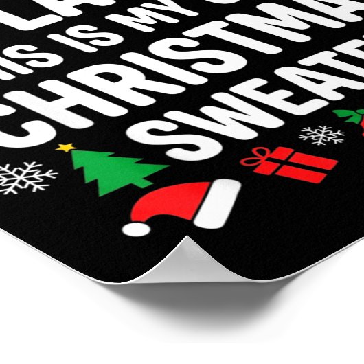 Due To Inflation Ugly Christmas Sweater Shirt Men ポスター (角)