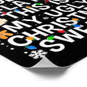 Due To Inflation Ugly Christmas Sweaters Funny Men ポスター (角)