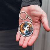 Duel of Elements: Fire & Ice Dragon Keychain キーホルダー