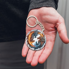 Duel of Elements: Fire & Ice Dragon Keychain キーホルダー