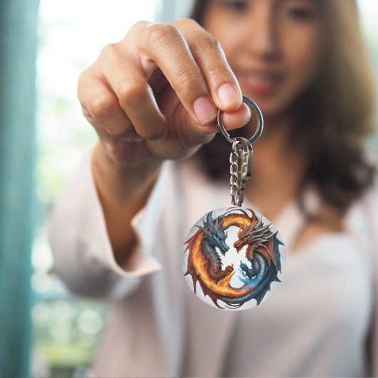 Duel of Elements: Fire & Ice Dragon Keychain キーホルダー