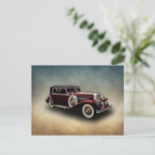 Duesenberg (Duesy)モデルJのクラシック車 ポストカード (スタンド正面)