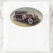 Duesenberg (Duesy)モデルJのクラシック車 楕円形シール (バッグ)