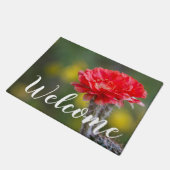 Duet of Firelight cactus flower Doormat ドアマット (アングル)