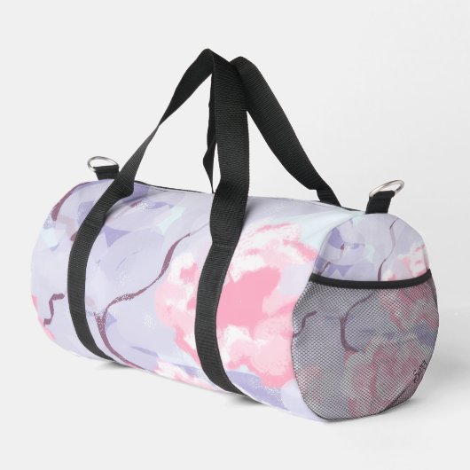 Duffel Bag : Pink Poses Winters Frost . ダッフルバッグ (右コーナー)