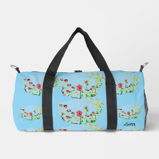 Duffel Bag : Spring Flowers . ダッフルバッグ (正面)