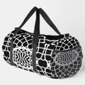 Duffel Bag, White & Black classic stylish design ダッフルバッグ (右コーナー)