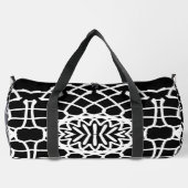 Duffel Bag, White & Black classic stylish design ダッフルバッグ (裏面)