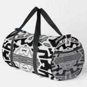 Duffel Bag, White & Black classic stylish design ダッフルバッグ (右コーナー)