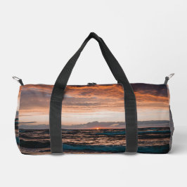 Duffle bag with ocean beach waves image ダッフルバッグ